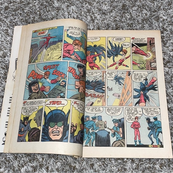 VINTAGE 1966 M.F. ENTERPRISES CAPTAIN MARVEL The Bat App SA Giant Size Comic #3 - Picture 7 of 8
